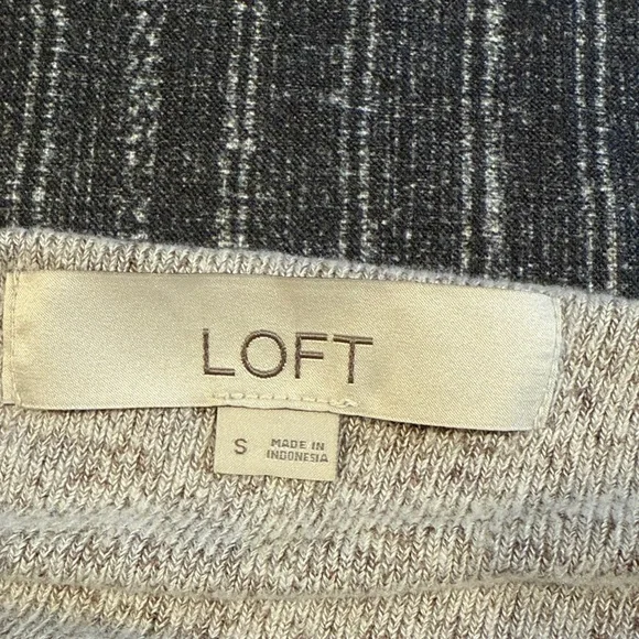 NWOT LOFT Heathered Beige Off the Shoulder Sweater - Picture 2 of 5